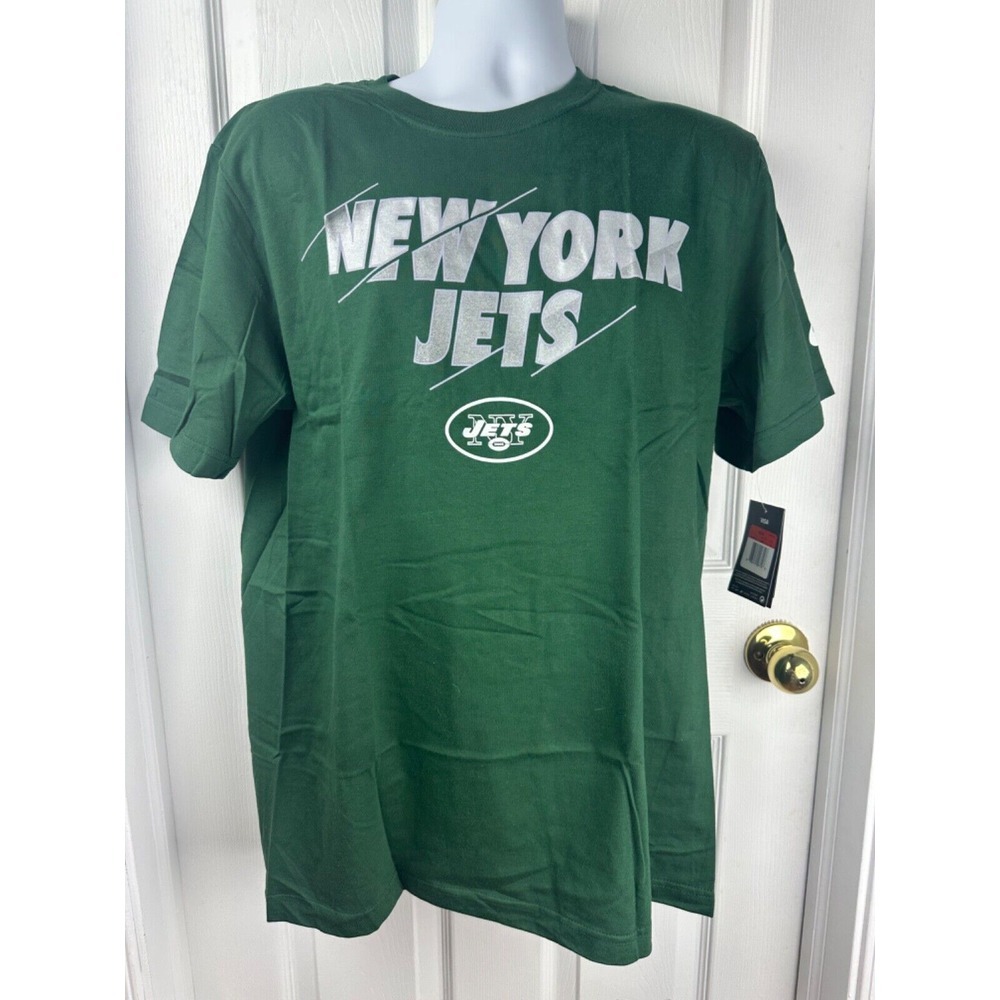 New! Nike‎ New York Jets Green Silver Unisex T-Shirt Size Large